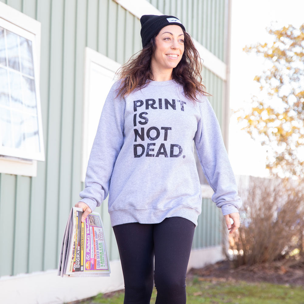 Print Is Not Dead Raglan Crewneck Sweatshirt
